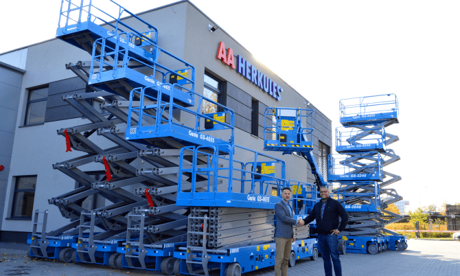 Our cooperation with the Polish company AA Herkules: the delivery included 100 Genie machines