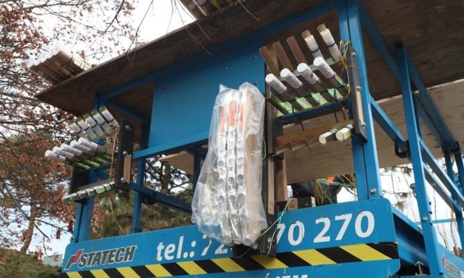 Preparation of the New Year's Fireworks - Prague 2019